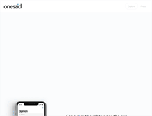 Tablet Screenshot of onesaid.com